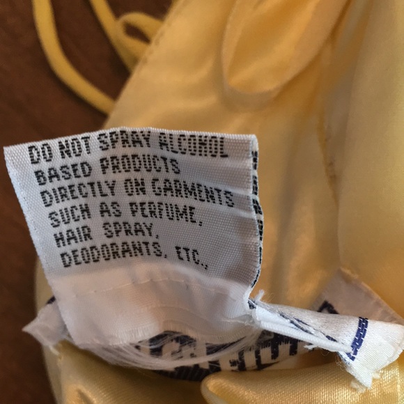 Vintage Y2K sparkly prom homecoming gown dress buttercup yellow beaded sequins - Picture 9 of 16